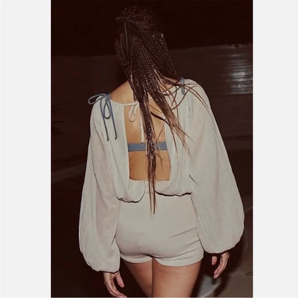 *NWOT* Free People Real Resort Romper - Pumice Stone - Picture 3 of 6